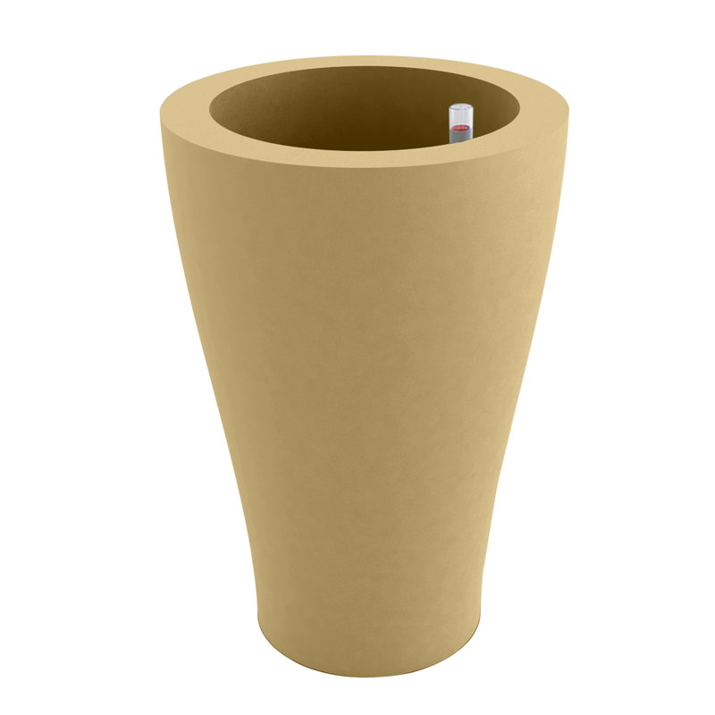 Curvada Resin Pot Planter, White, 47.25" H x 25.5" W x 25.5" D