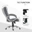 Fauteuil de direction à haut dossier et hauteur réglable, gris