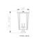 Luminaire fixe à pilier fixe 4 lumières H 32 po Staton