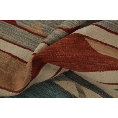 Vegetable Dye Wool Kilim Handwoven Rug 5x7