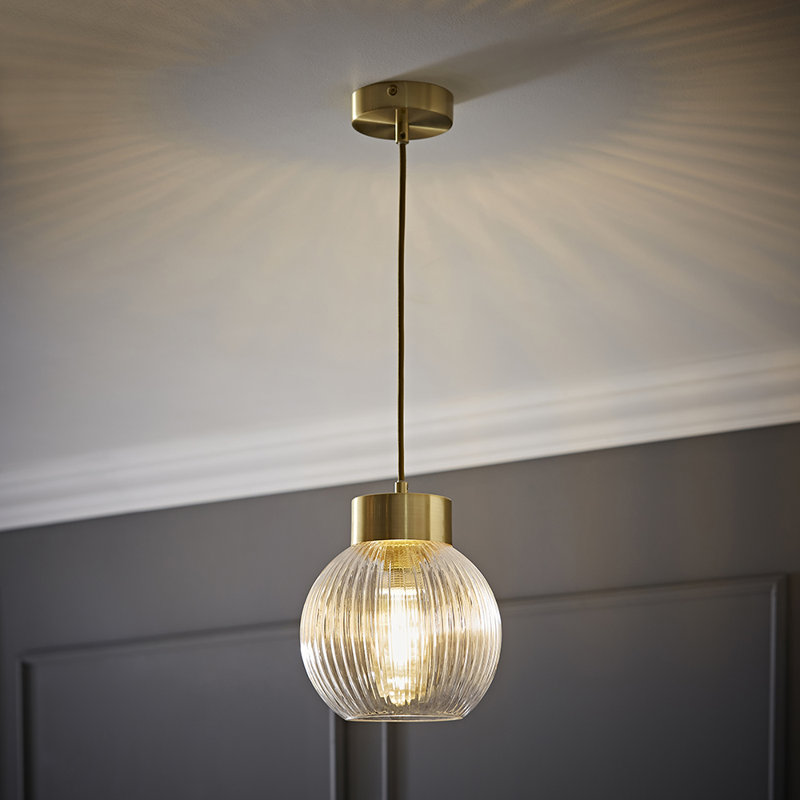 1 - Light Pendant, Yes, Brushed Gold