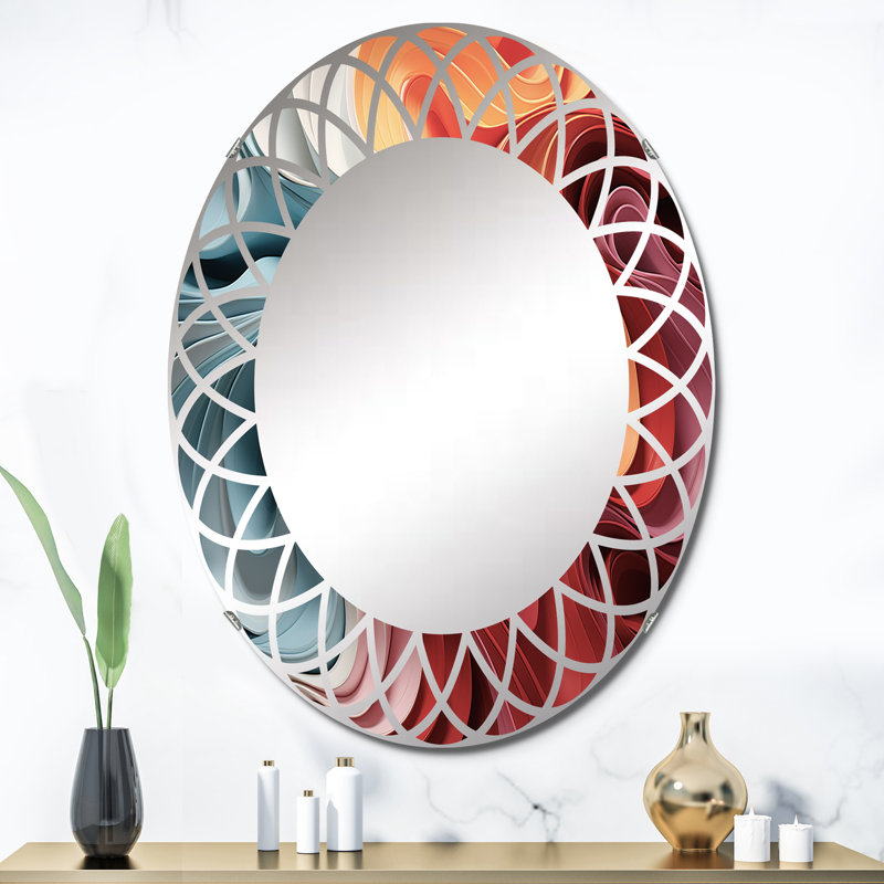 Chesterray - Miroir mural moderne ovale, 36 po x 24 po