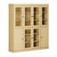 Vaisselier 100% bois massif 65 po avec verre transparent, portes Shaker et tablettes réglables-855584752
