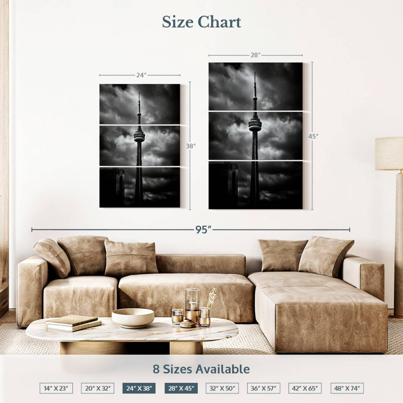 Nicci CN Tower No 5, 38" H x 24" W