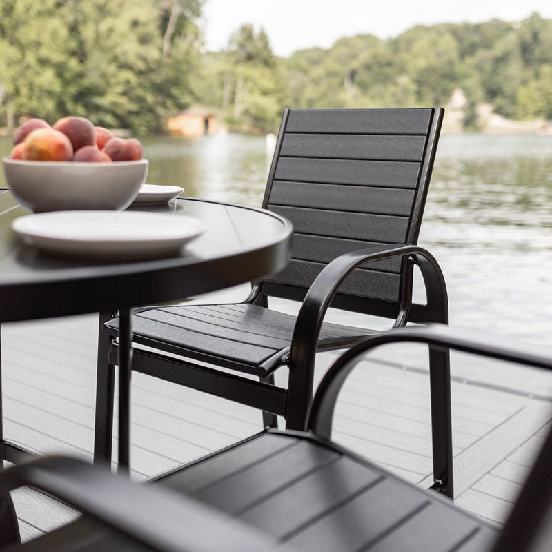  Chaise de bar en aluminium Murphy, Gris fumée