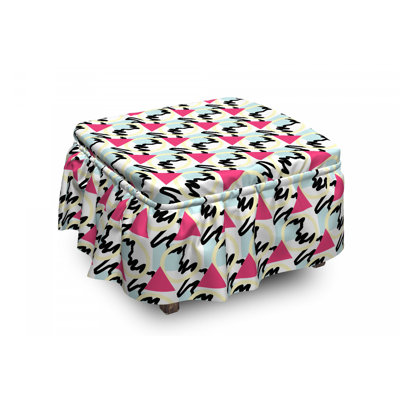 Housse pour repose-pieds shapes scribbles