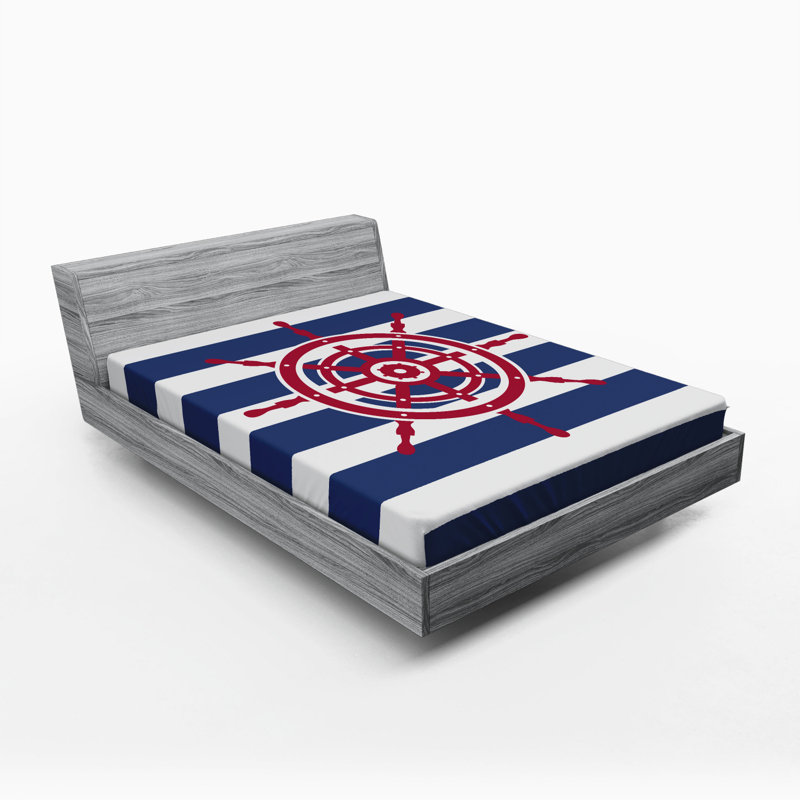 Drap-housse rayé Ships Wheel, Drap-housse de taille double