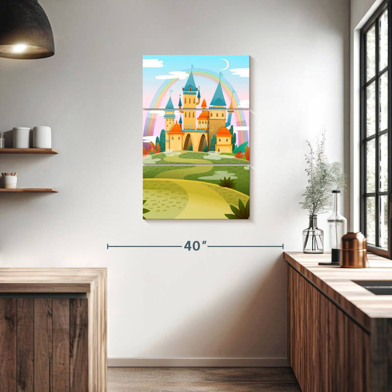 Caricature du château d'Ashelle, H 38 po x l 24 po