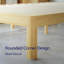 Base de lit en bois de bambou grand format avec support en lattes de métal, base de lit plateforme robuste, sommier anti-bruit, assemblage facile, aucun sommier tapissier requis