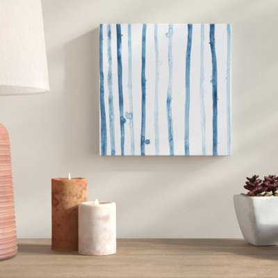 Indigo Sampler VI 1 Piece Wrapped Canvas Painting