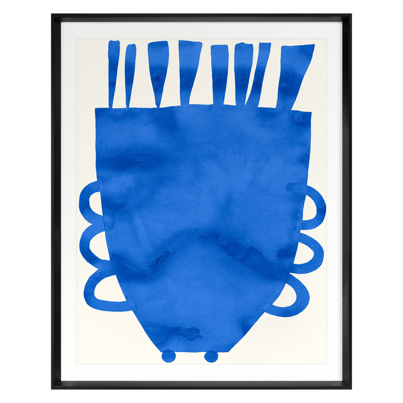 «Many a Mohawk» par Kate Roebuck - Cadre photo unique, impression, H 44 po x l 34 po, Bleu, Noir