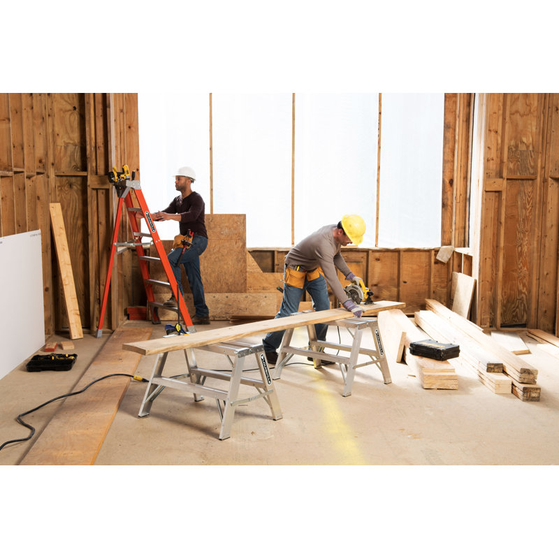 Échelle de louisville, 2 pieds, échelle de sawhorse en aluminium, type i, capacité de charge de 300 lb, l-2032-02