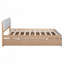 Structure de lit double avec lit gigogne simple et 2 tiroirs-118546443