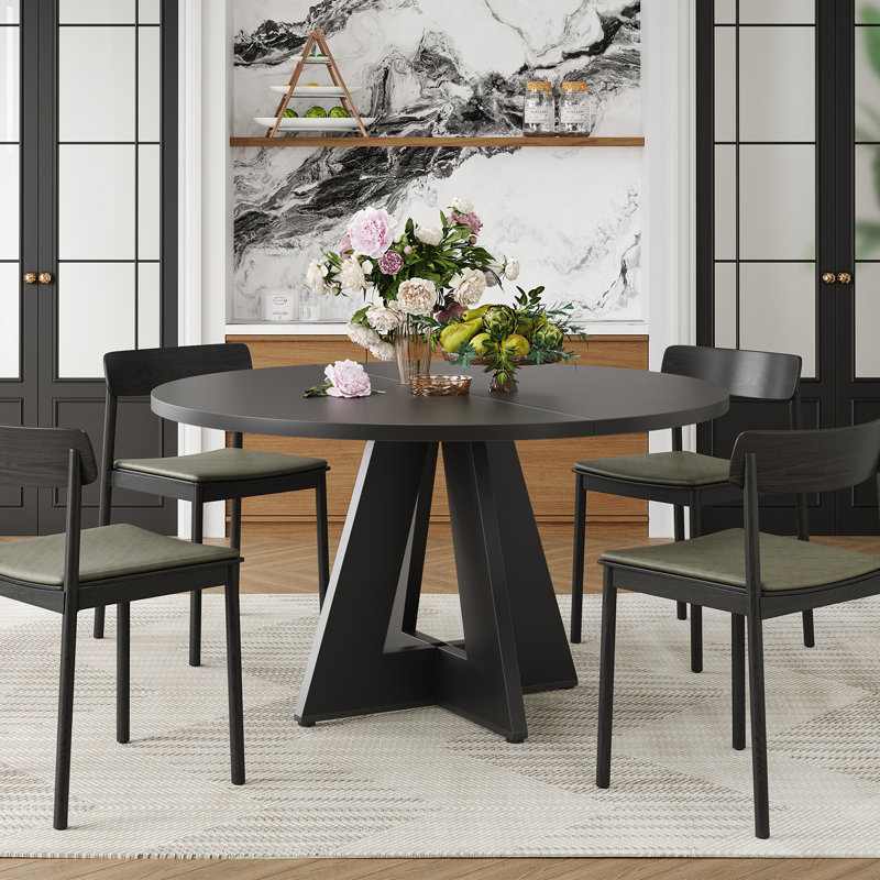Round Dining Table, Black