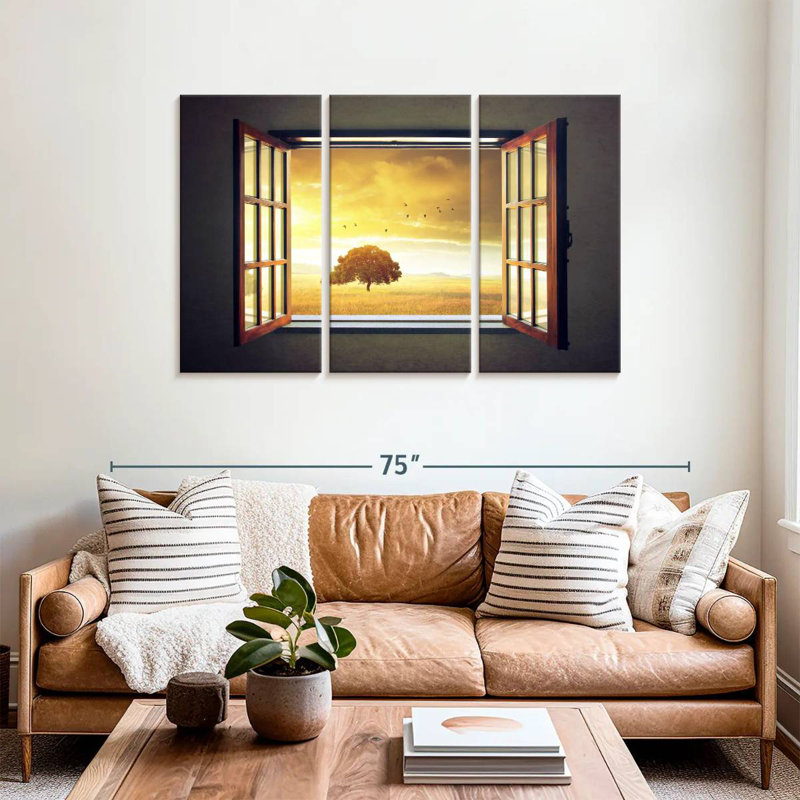 Harnek Lonely Tree Outside The Window, 36" H x 57" W