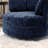 40.35"w Upholstered Cheniile Barrel Accent Swivel Chair-2079189361