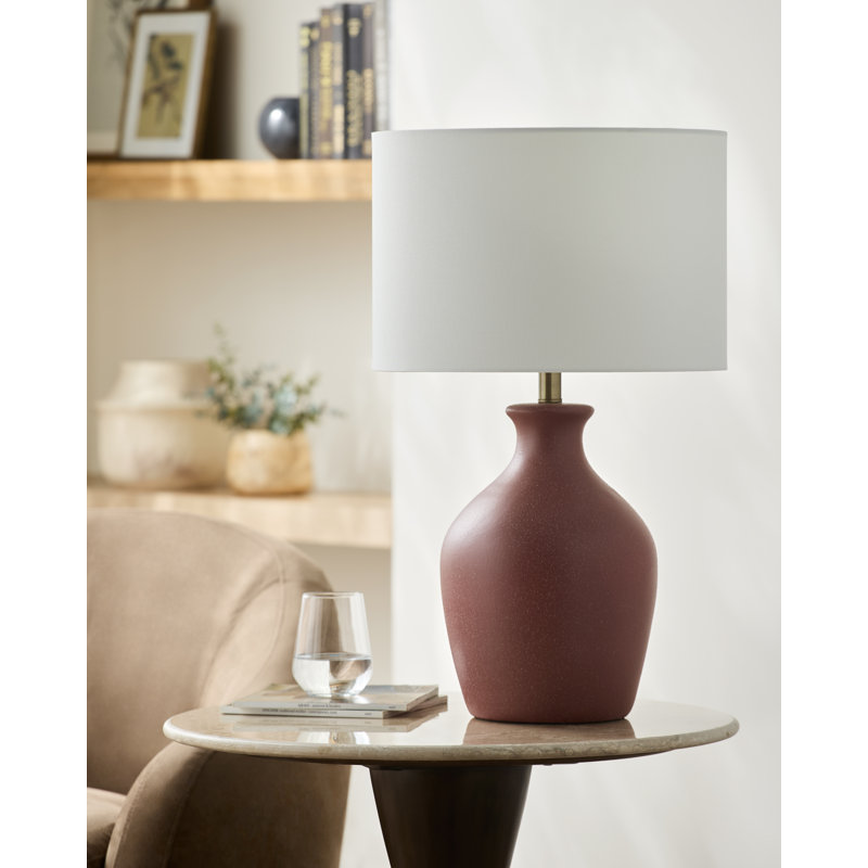 Booker Cerria Table Lamp, Brick, White