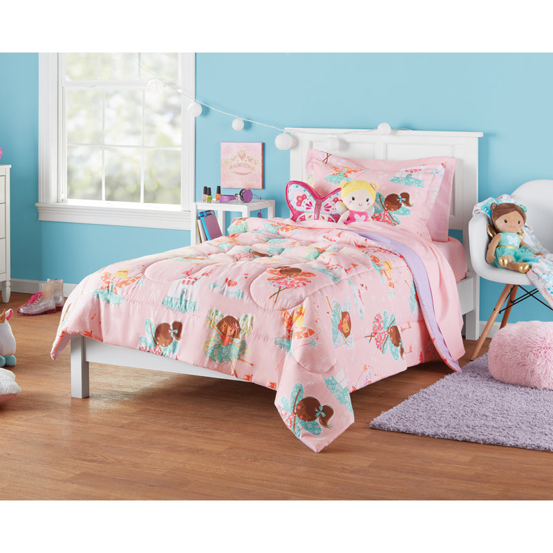 Ensemble de literie pour enfants Fairy, Édredon simple + 5 pièces supplémentaires