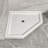 Rainlex 36in x 36in x 3.55in Neo-Angle Shower Base White ABS Material Anti-Skid Easy Install Modern Design