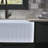 Farmhouse Kitchen Sink with Grid and Strainer
