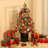 3Ft Christmas Tree Pre-Lit Artificial Christmas Tree With Snowflake Base