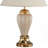 27" Tall Ceramic Table Lamp, Urn-Shaped With Ivory Finish, Linen Shade-1779482035-1779482032