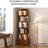 Rotating Bookshelf, 360° Display Round Spinning Bookshelf With Wheels, Space-Saving, Small Space Rotating Bookshelf Tower For Bedroom, Living Room, Home, Office-1711537179-1711537252