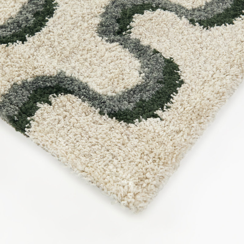 Tapis vert / bleu Boreas, Rectangle 5 pi 3 po x 7 pi