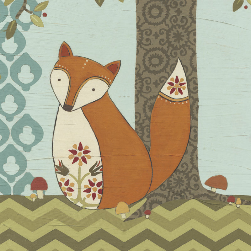 Forest Whimsy IV 1 Piece Wrapped Canvas Painting, 30cm H x 30cm W
