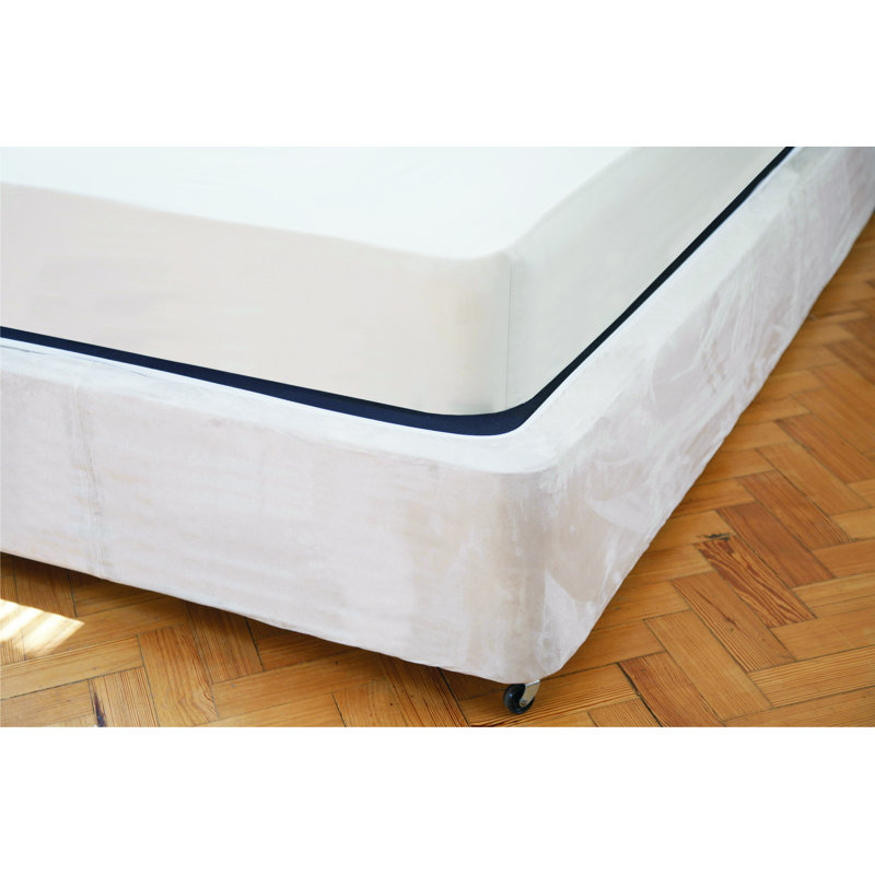 Faux suede Base wrap valance, Linen, King (5')