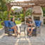 Ensemble de 2 chaises de patio en osier avec dossier haut, siège en rotin PE toutes saisons pour terrasse-2097156605-2073369267