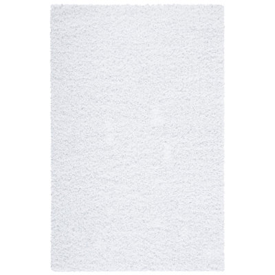 Assar Handmade Shag White Area Rug 