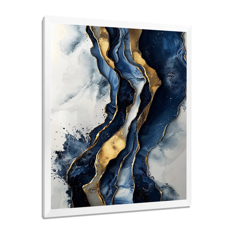 Spradlin - Abstract Canvas Art Print, H 44 po x l 34 po, Reproduction encadrée d'une seule photo, Blanc