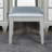 Vanity W/ Stool Set Acrylic Handles Felt Lined Top Drawers Ball Bearing Glides Power Outlet Led On Mirror Gray Finish Bedroom Furniture
