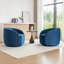 Fauteuil demi-tonneau pivotant en velours Arrun-32197394