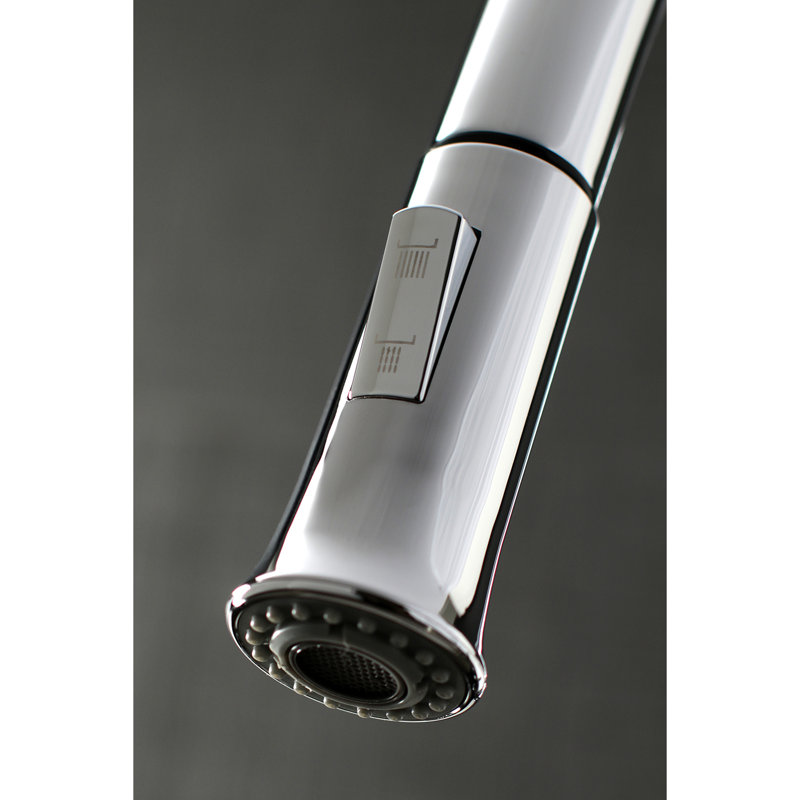 Kingston Brass Continental Single-Handle Pull-Down Kitchen Faucet, Polished Chrome
