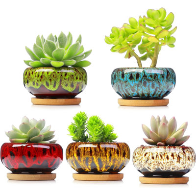 Ensemble de 5 pots en céramique