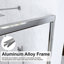 Porte de douche coulissante double semi-sans cadre-127317911