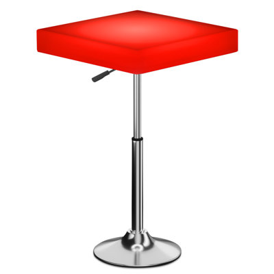 Miseta LED Light Up Adjustable Height Bar Stool Table 16 Color Changing