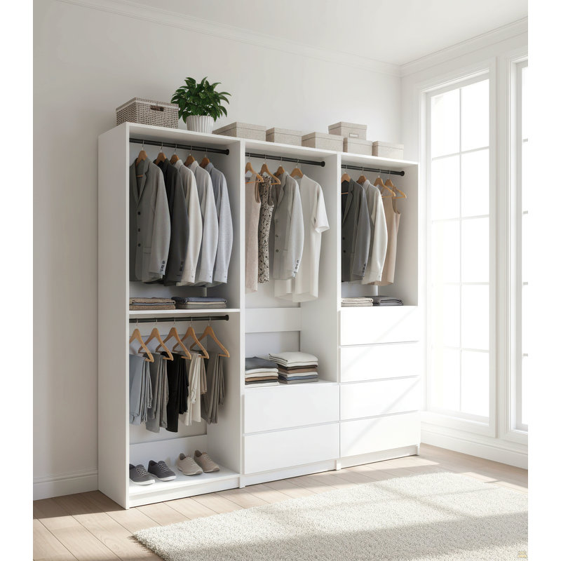 Système de garde-robe autoportant en bois