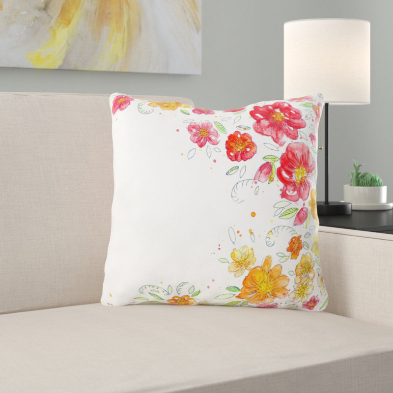 Outdoor Reversible Throw Pillow, Microsuede, Indoor