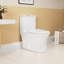 Toilette 1,1 / 1,6, blanc céramique, hauteur confort allongée, et siège à fermeture serrée T039wt, siège doux, installation facile