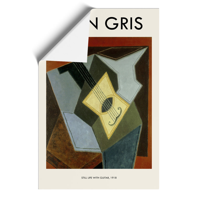 Guitar Vol.1 by Juan Gris - No Frame Painting, 42cm H x 30cm W x 0.1cm D
