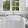 Houzer 26 in White Fireclay Apron Front Single Bowl Kitchen Sink w/ Strainer,Grid-PTS-2600 WH-C