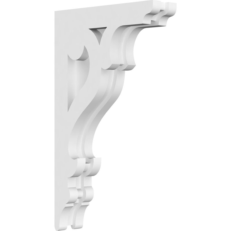 1 7/8"W X 7"D X 12"H Brontes Architectural Grade PVC Corbel, 12" H x 7" W x 1.875" D