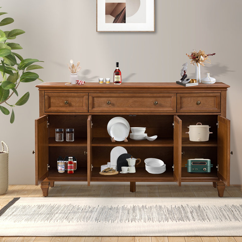 Lark Manor Alvieri 58" Wide 3-Drawer Sideboard