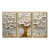 Toile avec cadre flottant or