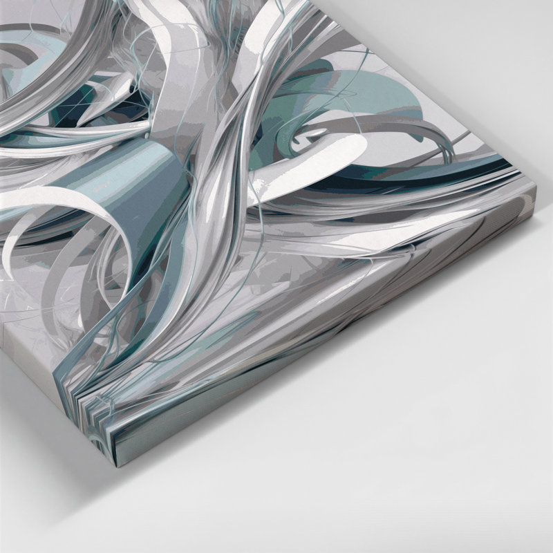 Digital Abstraction 46 Gray Canvas Wall Art