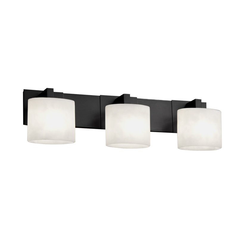 Éclairage pour meuble-lavabo 3 lumières Casson, Noir mat, Tissage