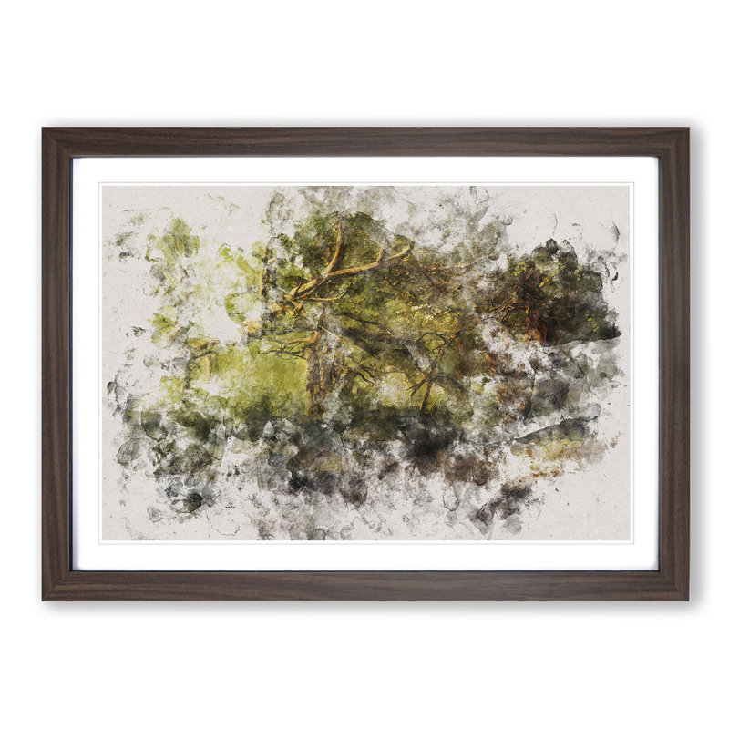 Mystical Forest - Picture Frame Painting Print, Walnut Framed, 62cm H x 87cm W x 2cm D